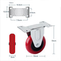 4 inch Heavy Duty Fixed Caster Casters Wheels Castor for Furniture and Workbench Cart - SuperSaverAU - view 2