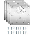 Premium 4 Pack Cabinet Hinge Repair Plate Brackets with Screws