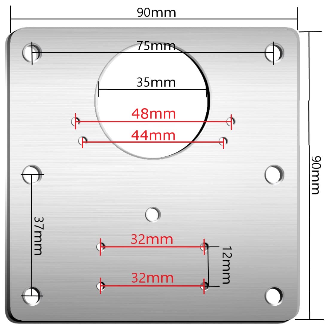 Premium 4 Pack Cabinet Hinge Repair Plate Brackets with Screws