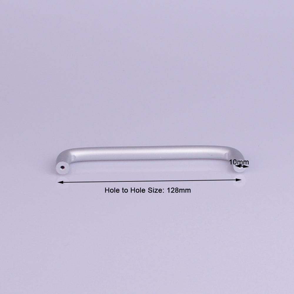 Aluminium Kitchen Cabinet Handle Pull 128mm, Modern European Style, Silver - SuperSaverAU - view 2