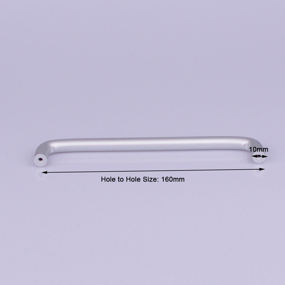 Aluminium Kitchen Cabinet Handles 160mm, Modern Stainless Steel Pulls - SuperSaverAU - view 2