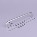 Aluminium Kitchen Cabinet Handles 192mm, Modern Stainless Steel Pull, Silver - SuperSaverAU - view 3