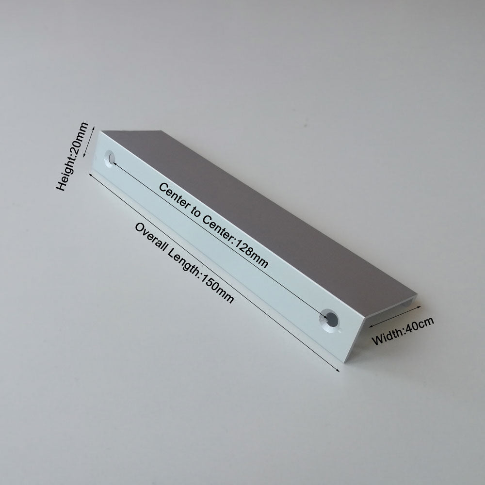 Modern Stainless Steel Cabinet Pull 128mm - Sleek European Design, Includes Screws - SuperSaverAU - view 2