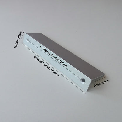 Modern Stainless Steel Cabinet Pull 128mm - Sleek European Design, Includes Screws