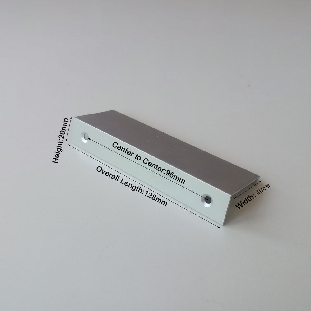 Aluminum Kitchen Cabinet Pull, Modern 96mm Handle, Silver, Sleek Design