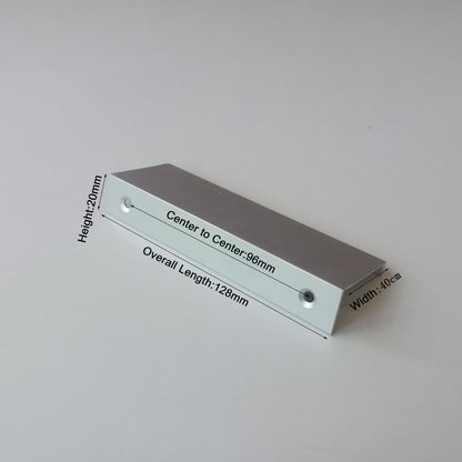 Aluminum Kitchen Cabinet Pull, Modern 96mm Handle, Silver, Sleek Design