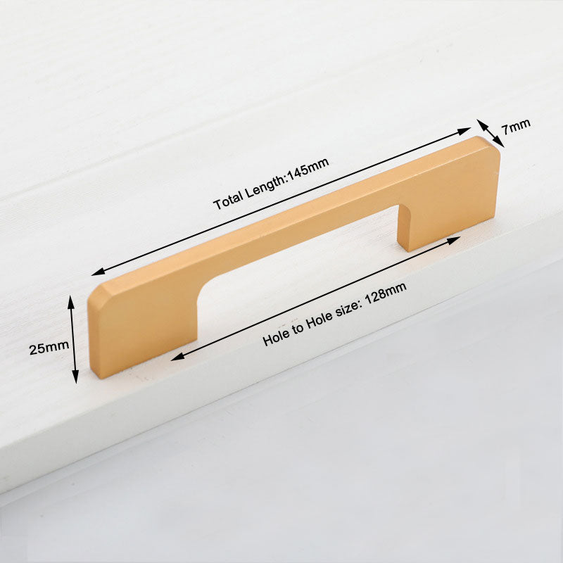Gold Slim Design Kitchen Cabinet Handle Pull 128MM, Modern European Style
