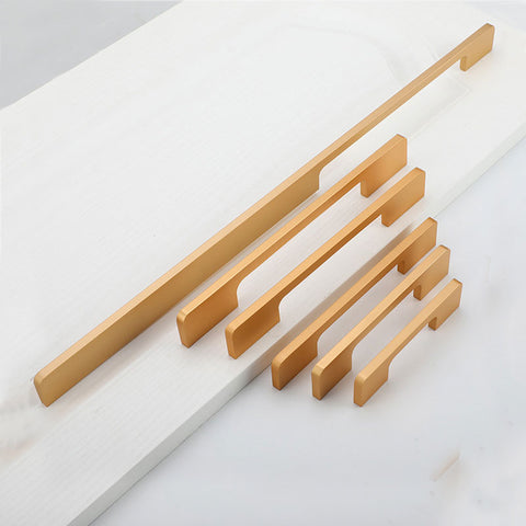 Gold Slim Design Kitchen Cabinet Pull Handle 160MM - Modern European Style - SuperSaverAU - view 1