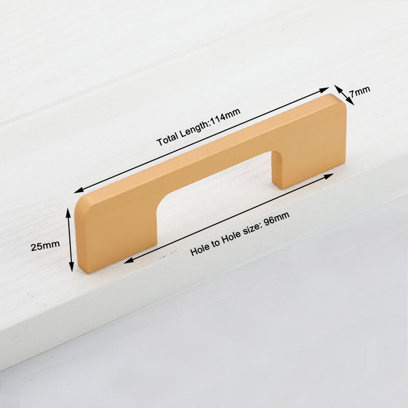 Gold Slim Design Kitchen Cabinet Handle Pull, 96MM, Modern European Style - SuperSaverAU - view 1