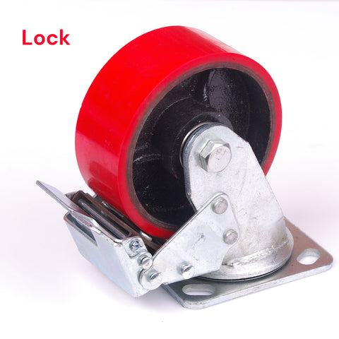 Premium 5 Inch Industrial Swivel Caster Wheel with Brake 500kg Capacity