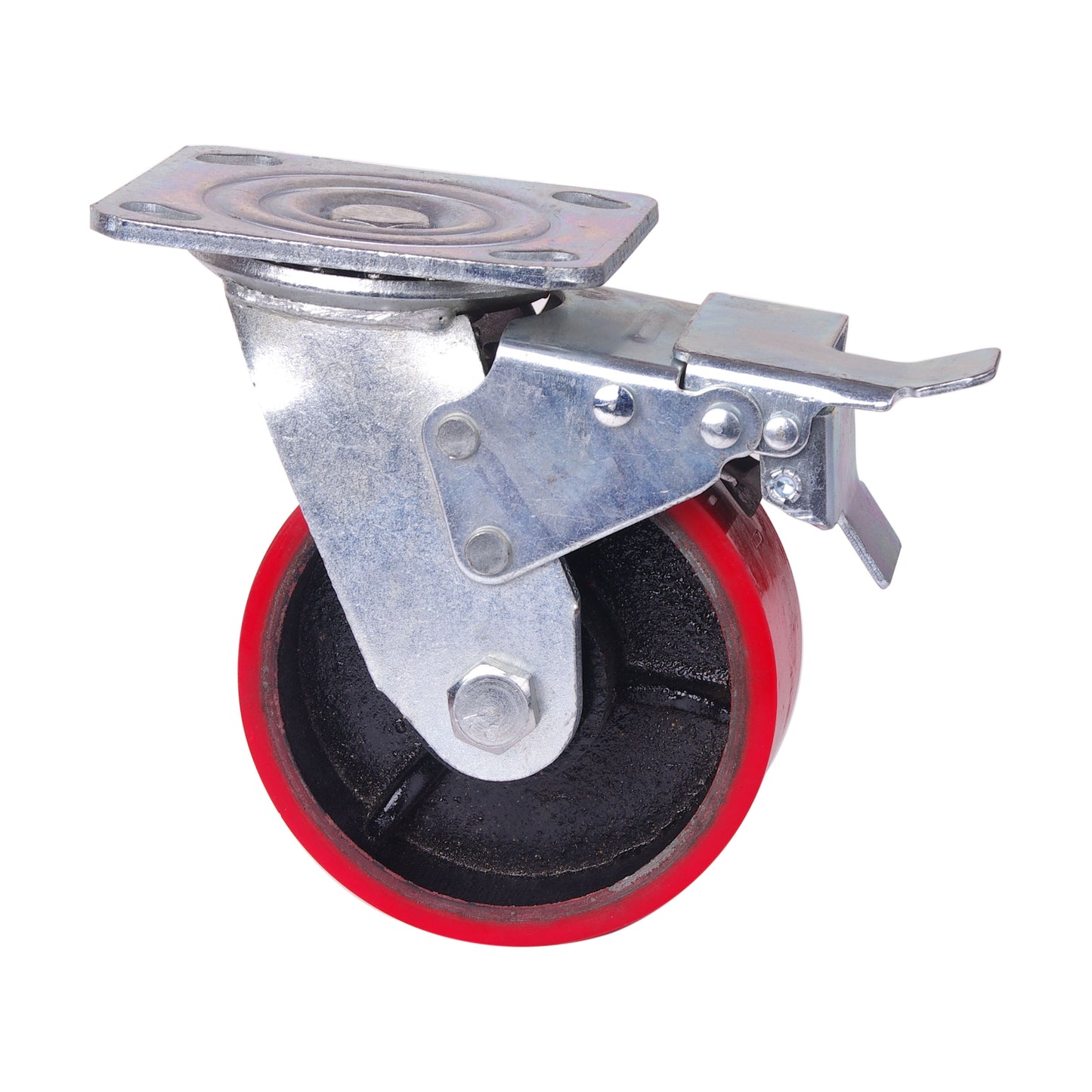 5 inch Industrial Swivel Caster Wheels with Brake - 500KG Capacity