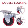 Premium 5 Inch Industrial Swivel Caster Wheel with Brake 500kg Capacity