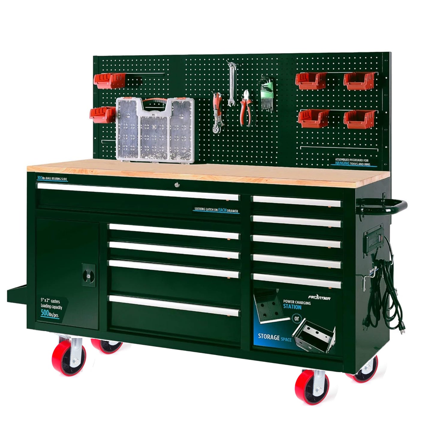 5 inch Industrial Fixed Caster Wheels - 500KG Capacity