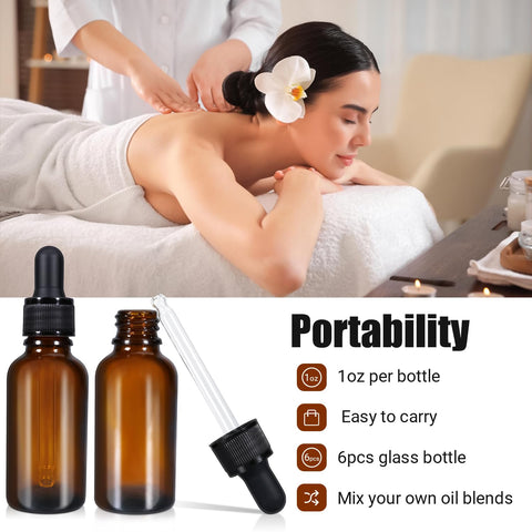 10ml (5 Pack) Amber Glass Dropper Bottle Liquid Essential Oils Bottle Bottles Leakproof Glass Tincture Bottles - SuperSaverAU - view 2