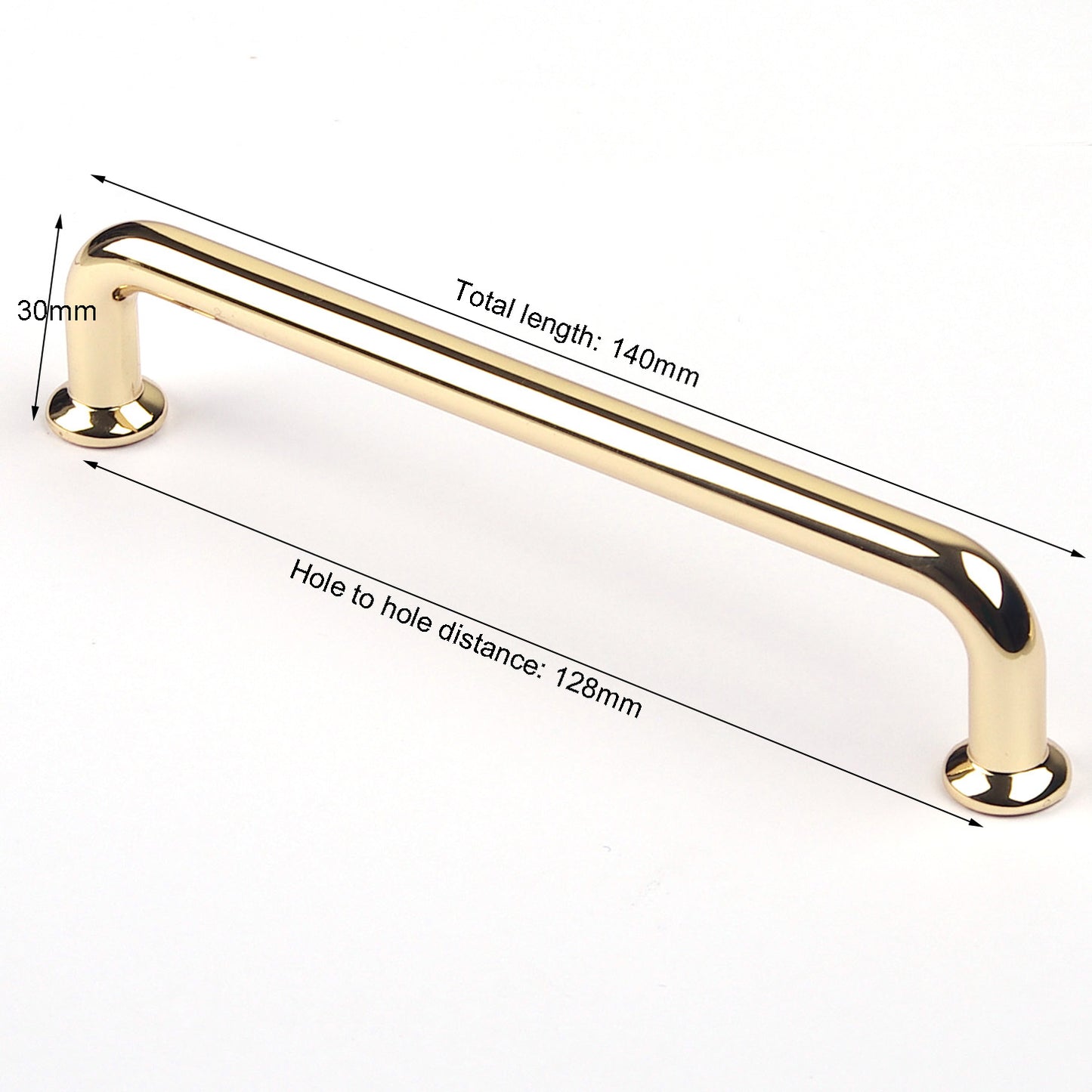 128mm Polished Gold Cabinet Drawer Pull Handle