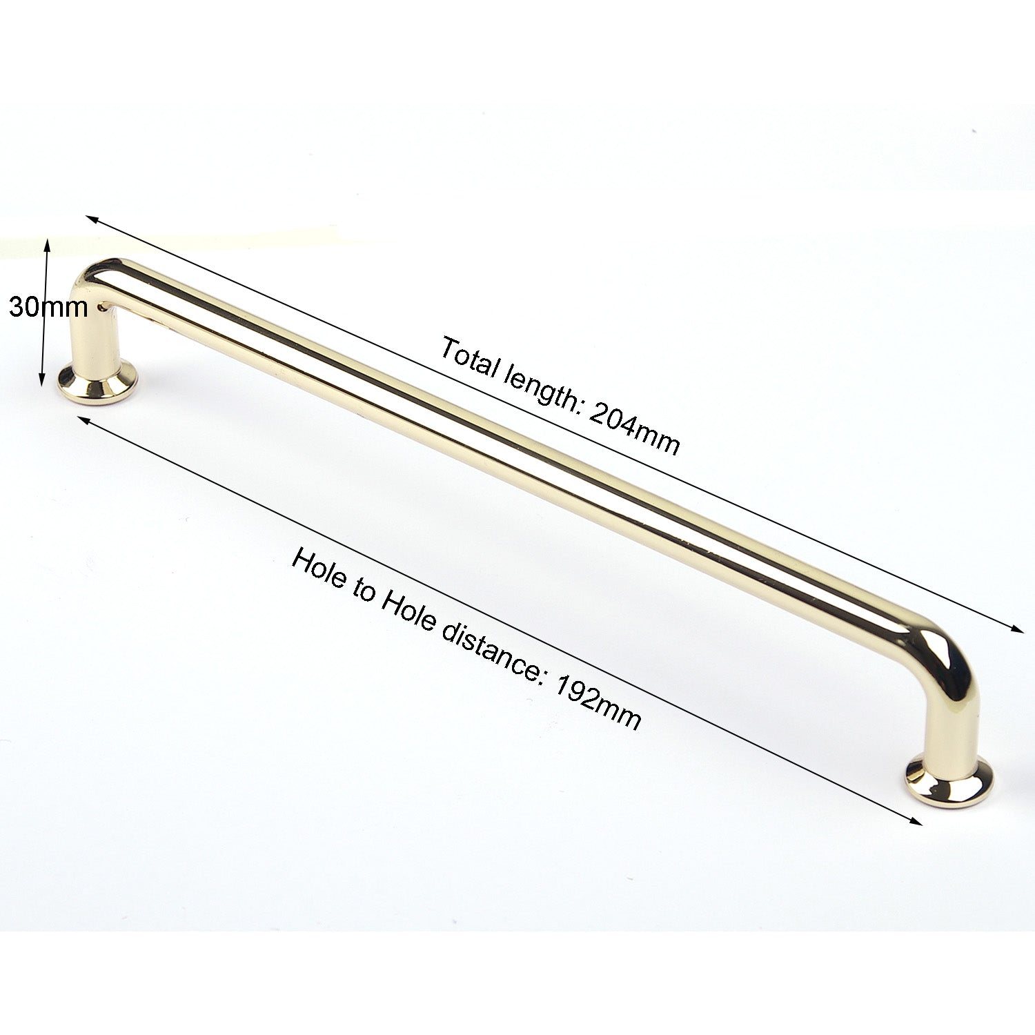 Modern Stainless Steel Cabinet Pull Handle 192mm - Sleek Design, Includes Screws - SuperSaverAU - view 2
