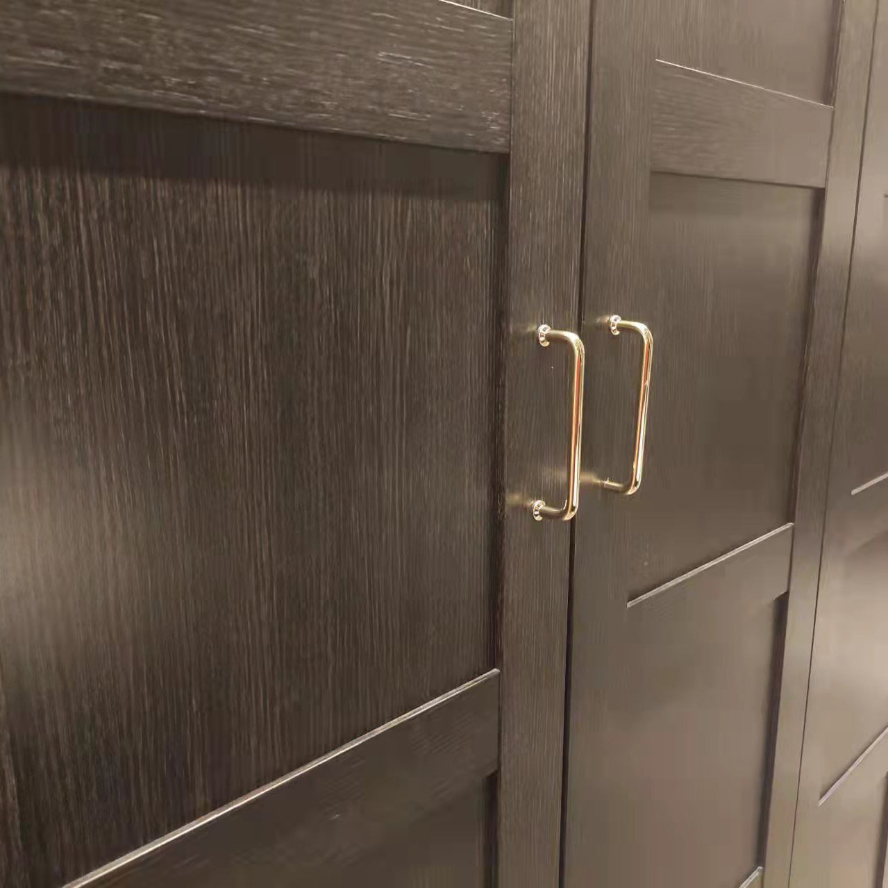 Premium 96mm Polished Gold Cabinet Handle with Screws
