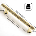 Gold Solid Zinc Kitchen Cabinet Handles 128mm, Modern European Style, Sleek Design - SuperSaverAU - view 2