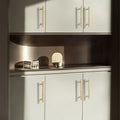 Gold Solid Zinc Kitchen Cabinet Handles 128mm, Modern European Style, Sleek Design - SuperSaverAU - view 3