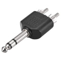 Premium 1/4 Inch 6.35mm Mono Male to Dual RCA Male Audio Adapter