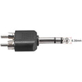 Premium 1/4 Inch 6.35mm Mono Male to Dual RCA Male Audio Adapter
