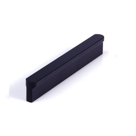 Solid Zinc Black Cabinet Pull Handle 96mm, Modern European Style, Includes Screws