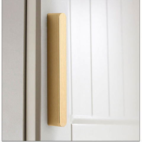 Gold 128mm Modern European Style Cabinet Pull Handle - Sleek Stainless Steel - SuperSaverAU - view 1