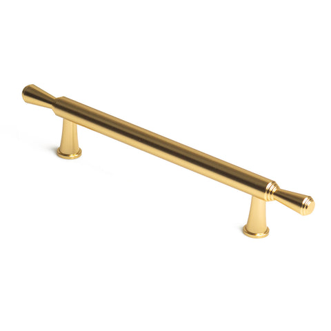 Gold Zinc Kitchen Cabinet Handles 128mm, Modern European Style, Sleek Design - SuperSaverAU - view 1