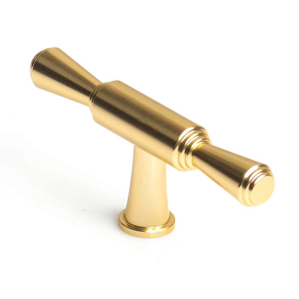 Gold Zinc Modern Kitchen Cabinet Pull Handle - Sleek Stainless Steel, 100% Quality - SuperSaverAU - view 1