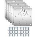 Premium 6 Pack Cabinet Hinge Repair Plate Brackets with Screws