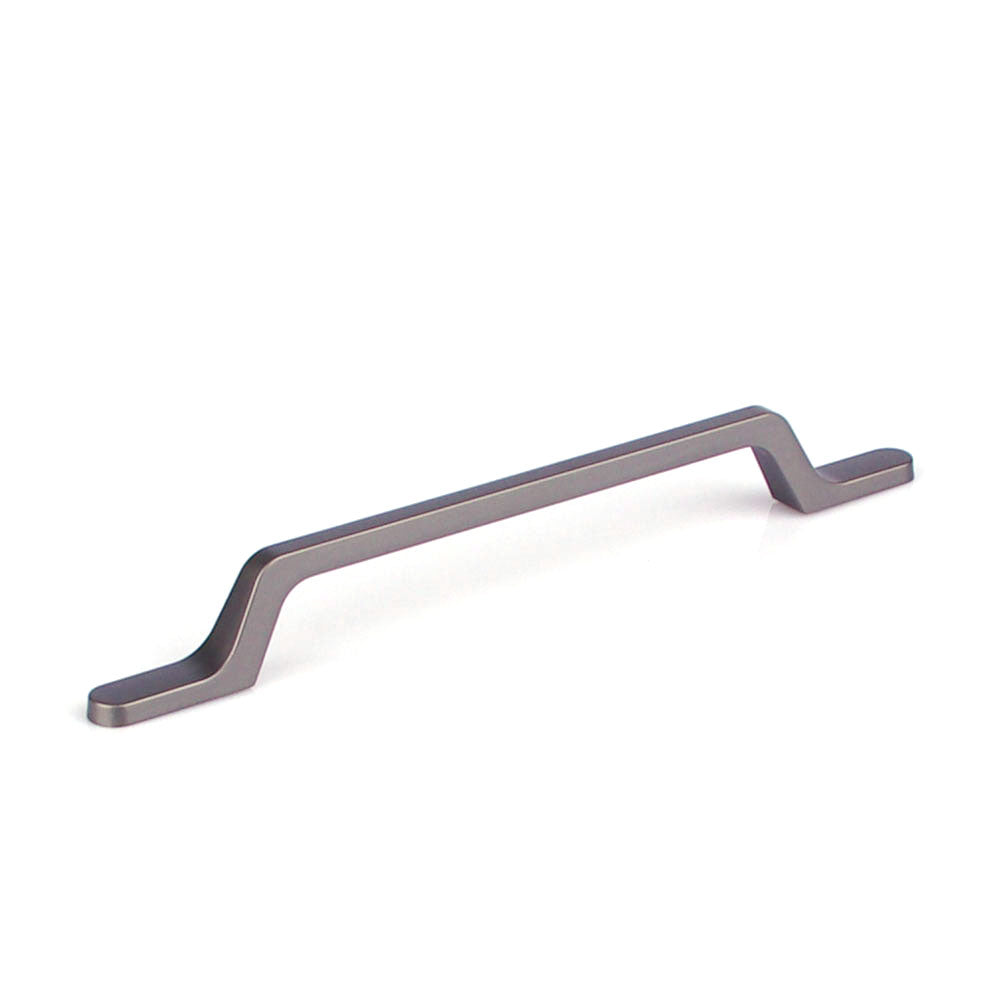 Black Zinc Cabinet Handle 160mm - Modern Bar Style Drawer Pull, Easy Install - SuperSaverAU - view 1