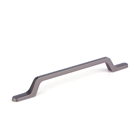 Black Zinc Cabinet Handle 160mm - Modern Bar Style Drawer Pull, Easy Install