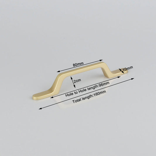 Gold Zinc Kitchen Cabinet Handles Drawer Bar Pull 96mm, Modern European Style