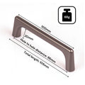 Black Zinc Kitchen Cabinet Handles 96mm Modern European Style Pulls - SuperSaverAU - view 2