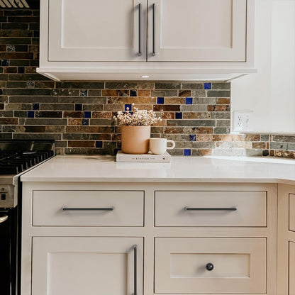 Black Zinc Kitchen Cabinet Handles 96mm Modern European Style Pulls