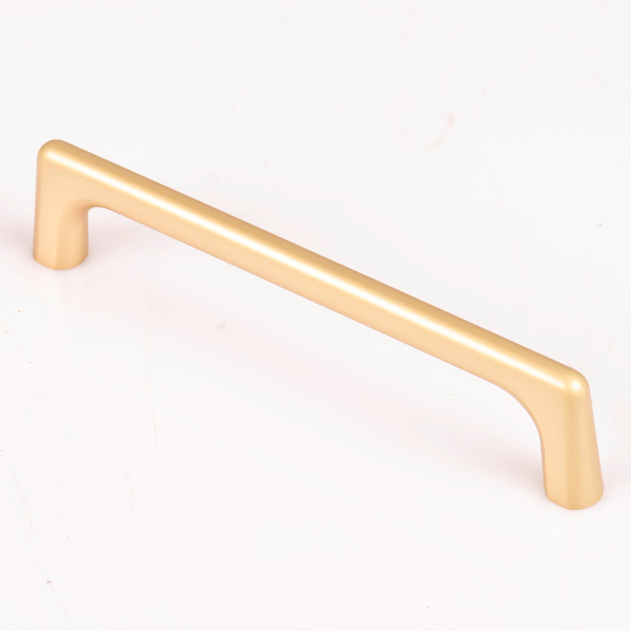 Gold Zinc Kitchen Cabinet Handle Pull 128mm, Modern European Style, Sleek Design - SuperSaverAU - view 1