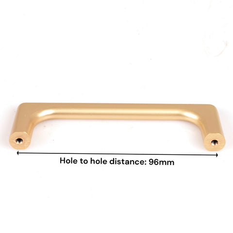 Gold Zinc Kitchen Cabinet Handle Pull 96mm, Modern European Style, Laser Edging - SuperSaverAU - view 1