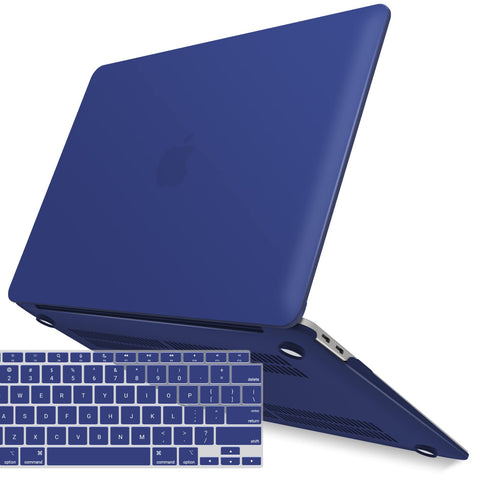 Premium Blue MacBook Air 13 Hard Shell Case with Keyboard Cover A1932 A2179 A2337