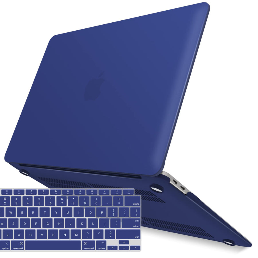Premium Blue MacBook Air 13 Hard Shell Case with Keyboard Cover A1932 A2179 A2337