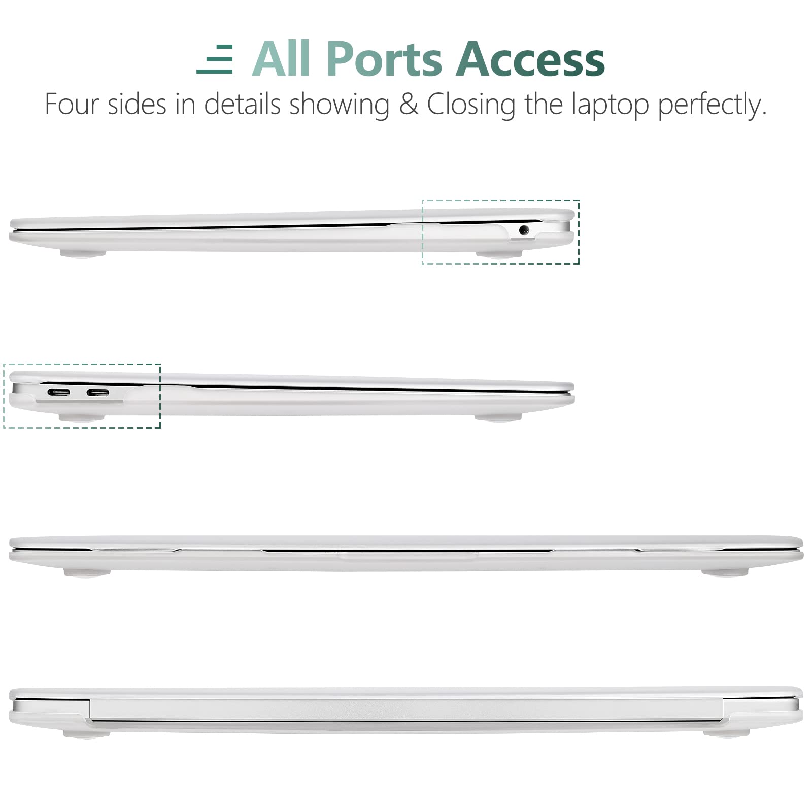 Premium Clear MacBook Air 13 Hard Shell Case with Keyboard Cover A1932 A2179 A2337