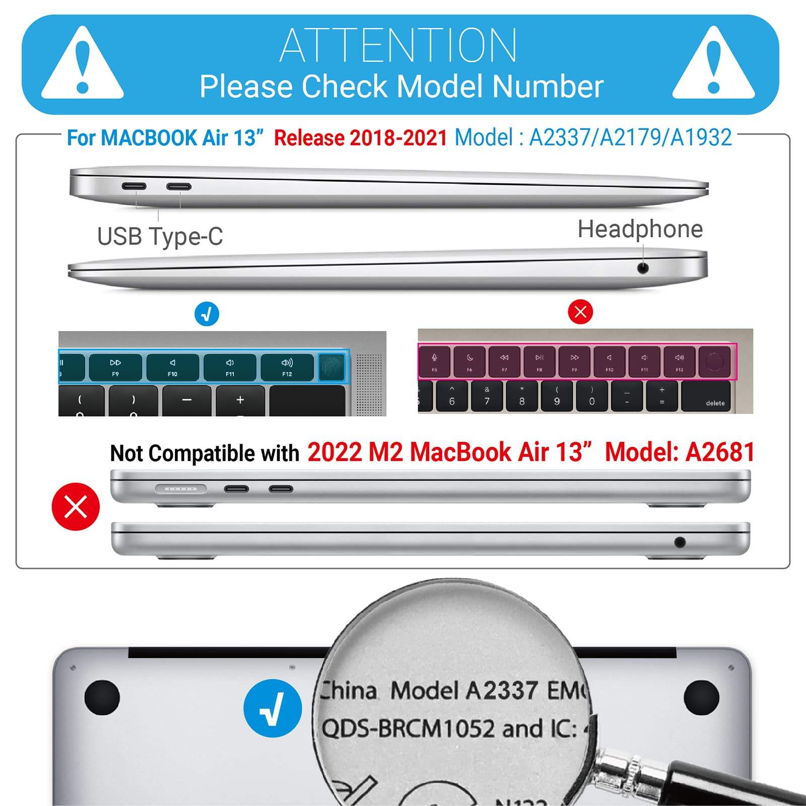 Premium Green MacBook Air 13 Hard Shell Case with Keyboard Cover A1932 A2179 A2337