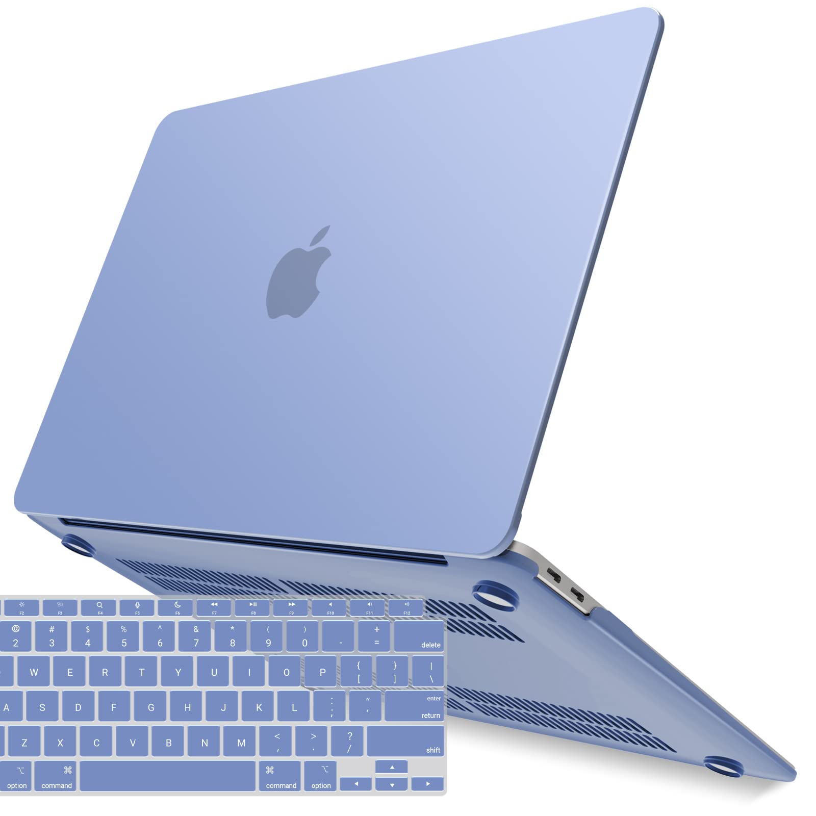 Premium Lavender Grey MacBook Air 13 Hard Shell Case with Keyboard Cover A1932 A2179 A2337