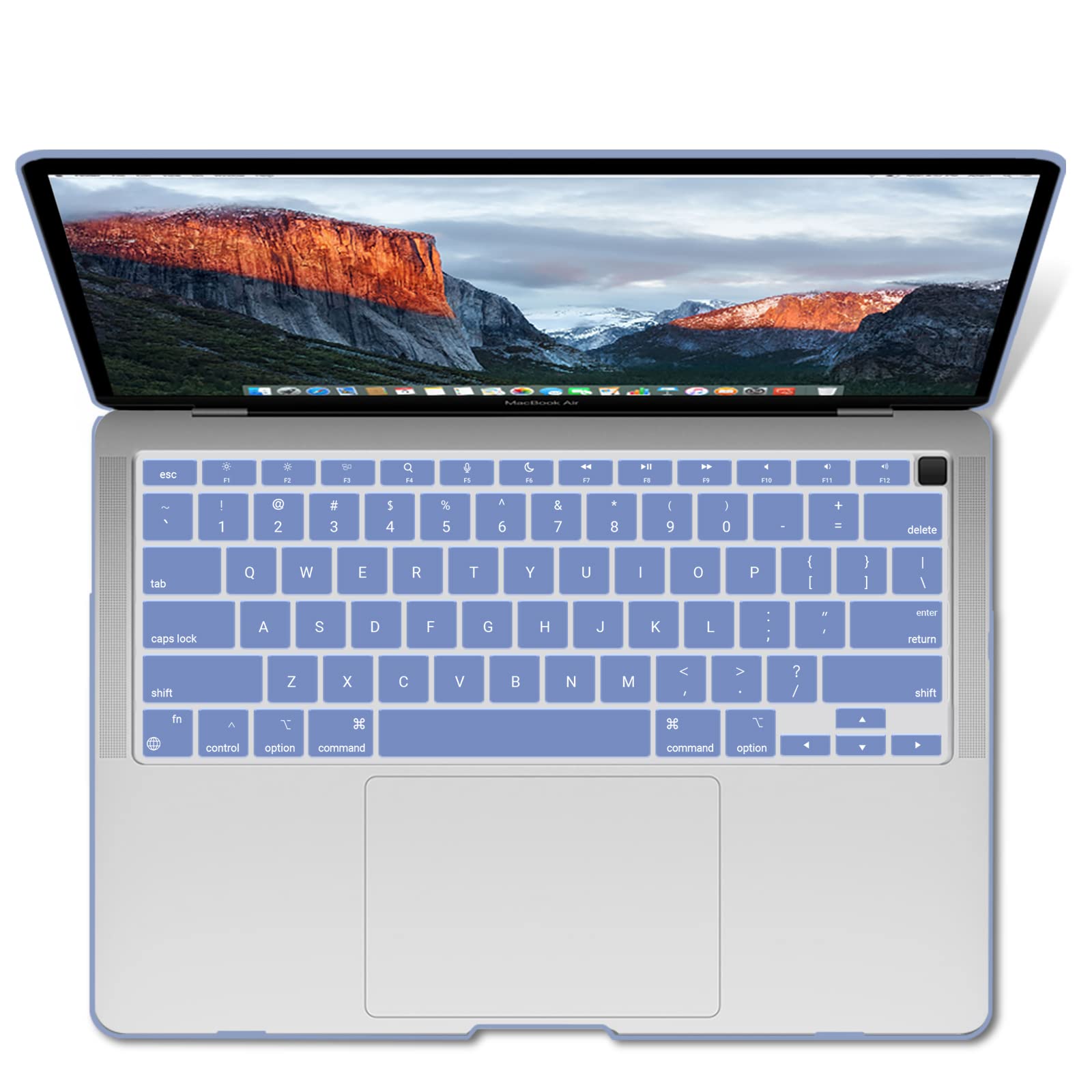 Premium Lavender Grey MacBook Air 13 Hard Shell Case with Keyboard Cover A1932 A2179 A2337