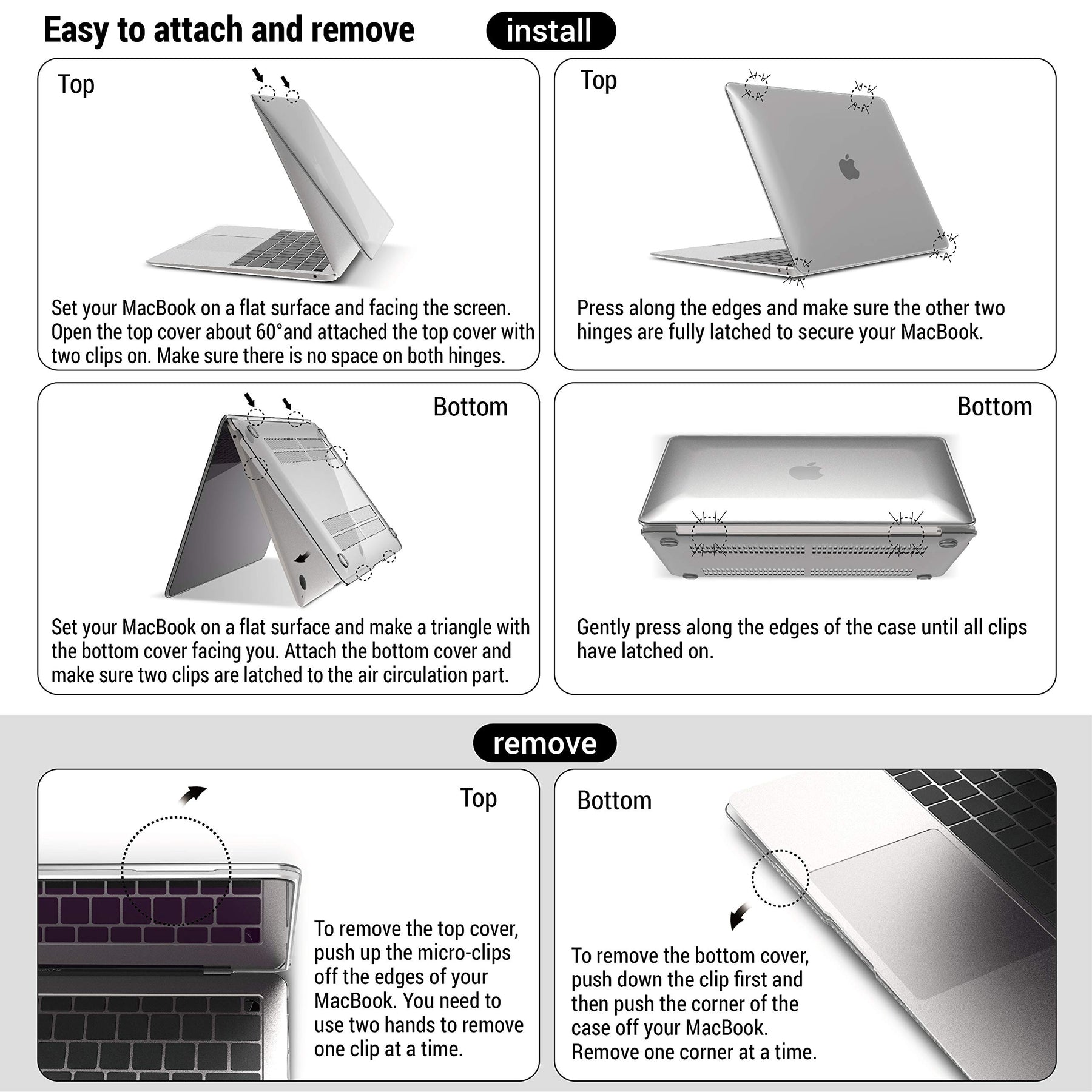 Premium Lavender Grey MacBook Air 13 Hard Shell Case with Keyboard Cover A1932 A2179 A2337