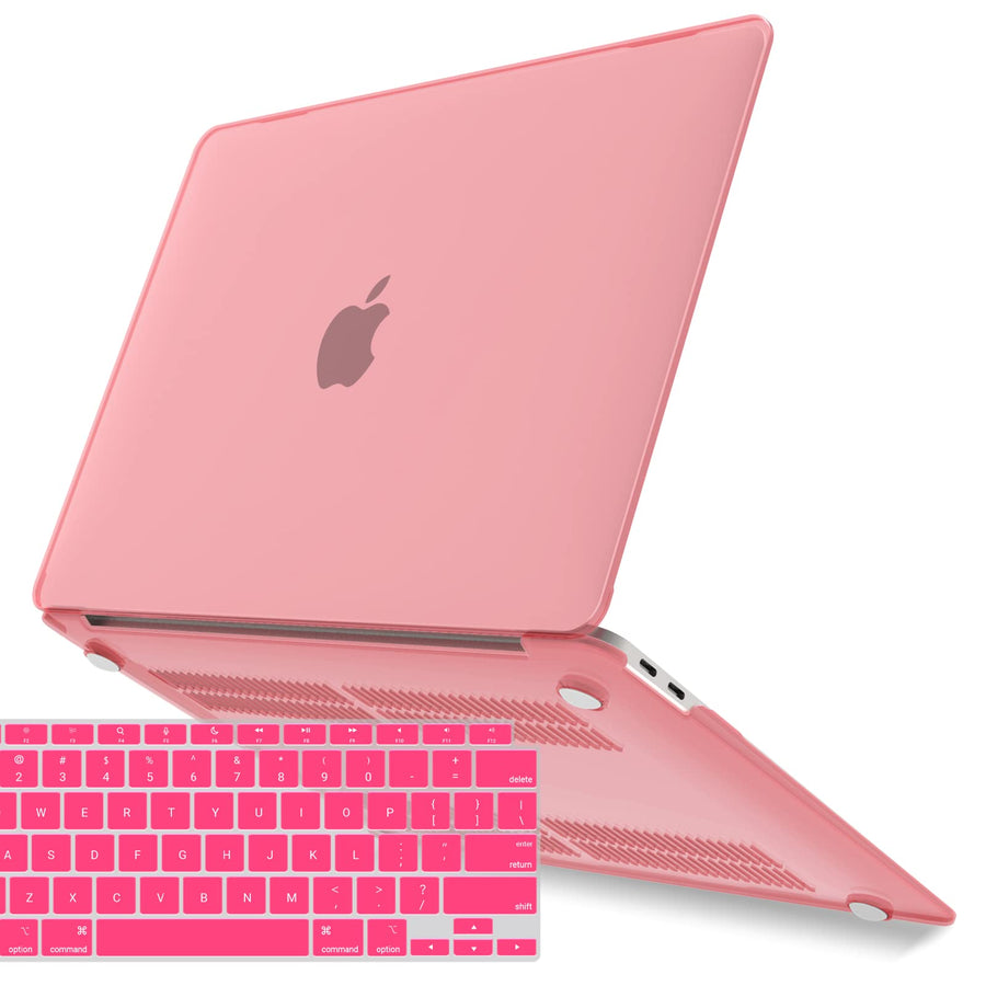 Premium Pink MacBook Air 13 Hard Shell Case with Keyboard Cover A1932 A2179 A2337