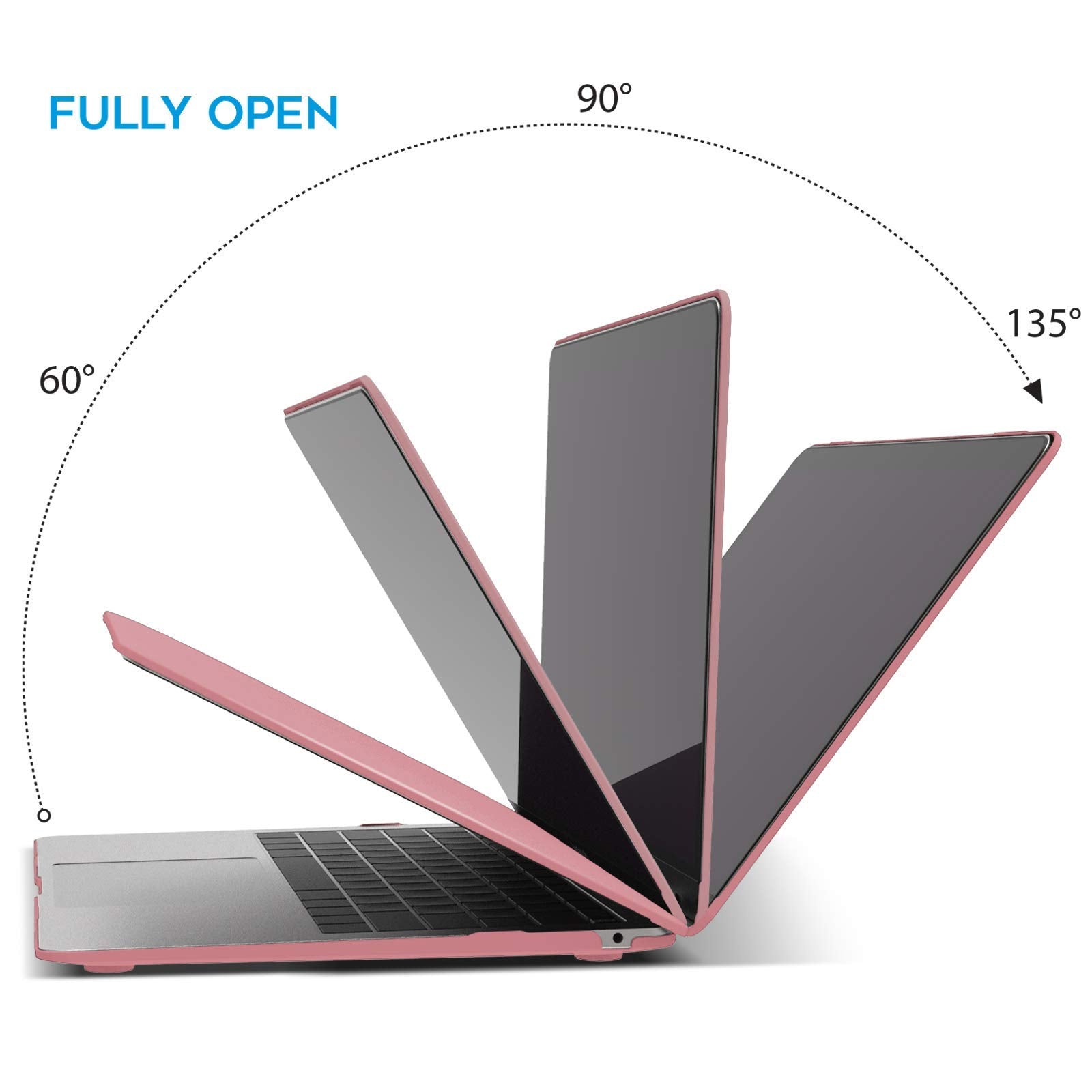Premium Pink MacBook Air 13 Hard Shell Case with Keyboard Cover A1932 A2179 A2337