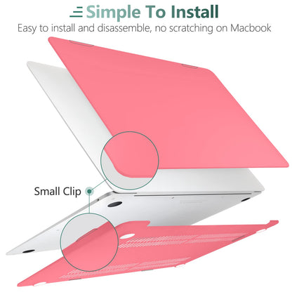 MacBook Air 13 Inch Case 2020 2019 2018, A1932, A2179, A2337 Shell Case Keyboard Cover Pink