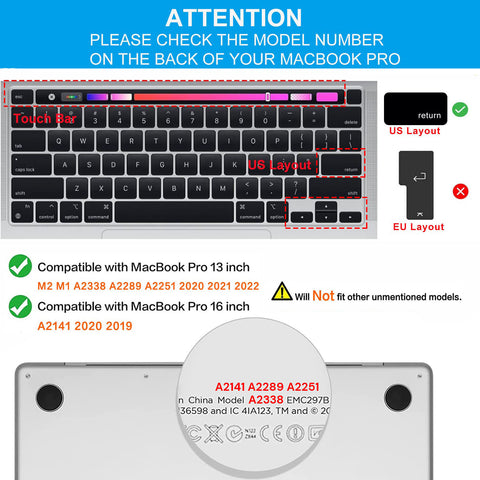 Premium Wine Red MacBook Pro Keyboard Cover Skin 13 and 16 Inch
