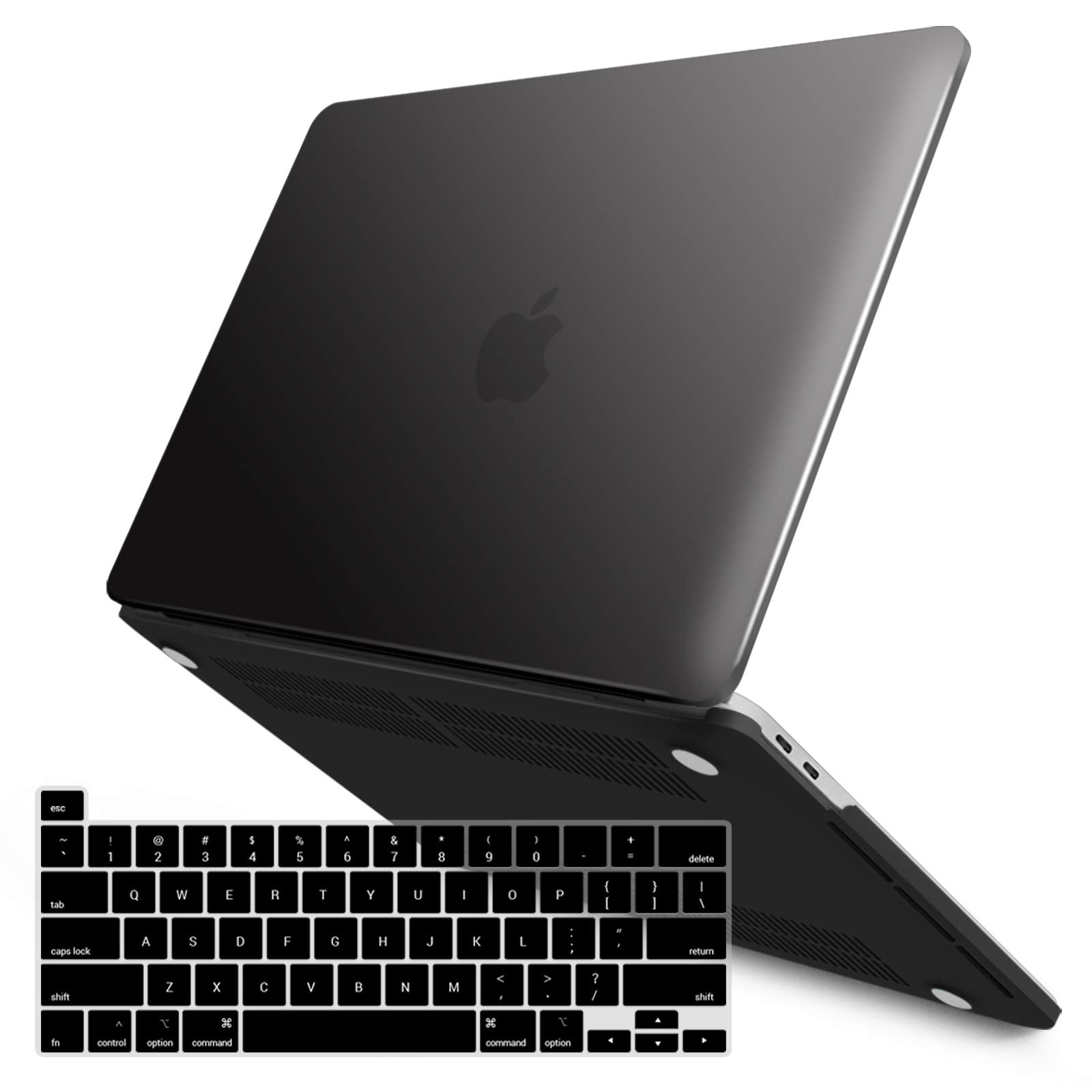 Premium Black MacBook Pro 13 Hard Shell Case with Keyboard Cover A2338 A2289 A2251 A2159