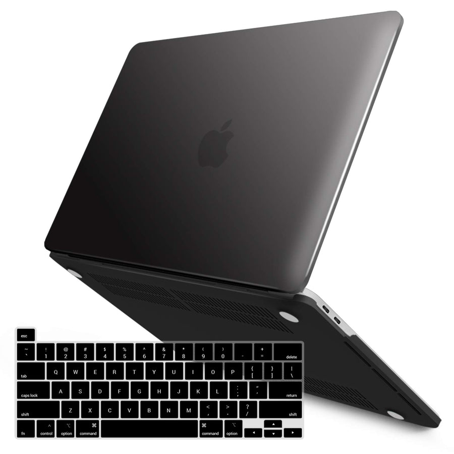 Premium Black MacBook Pro 13 Hard Shell Case with Keyboard Cover A2338 A2289 A2251 A2159